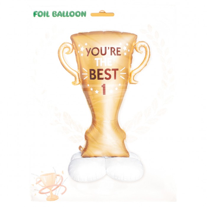 Шар Фигура на подставке Кубок Ты Лучший Золото