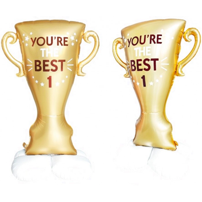 Шар Фигура на подставке Кубок Ты Лучший Золото