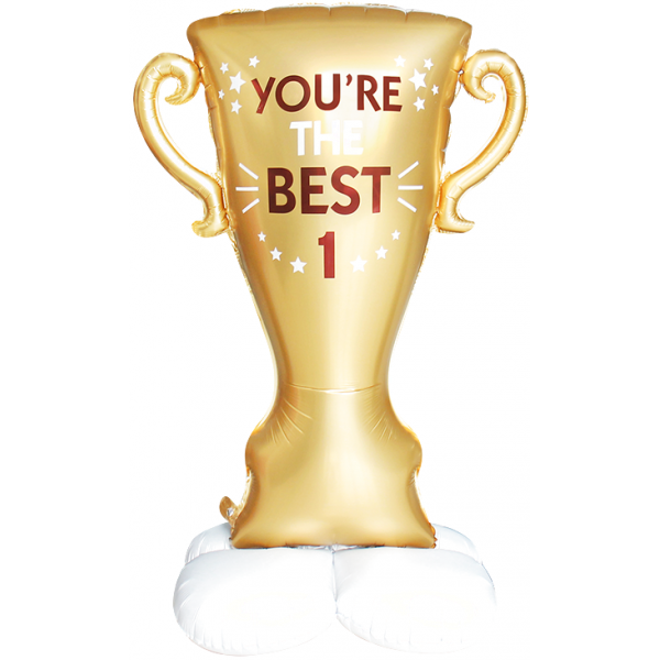 Шар Фигура на подставке Кубок Ты Лучший Золото