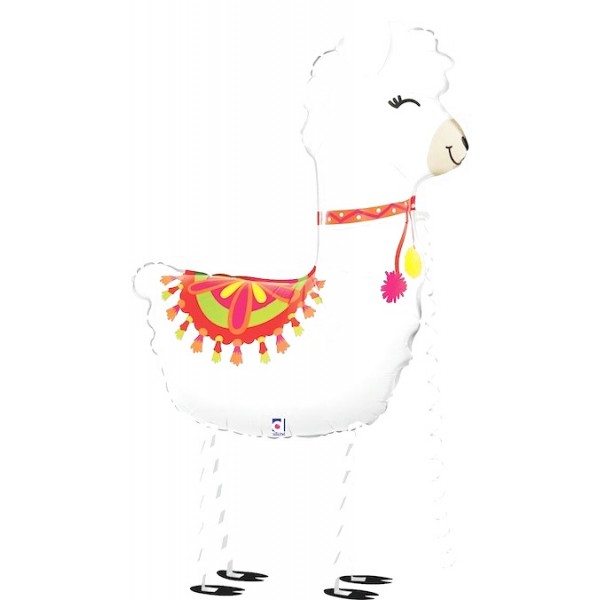 Шар Ходячая Фигура Лама Альпака белый