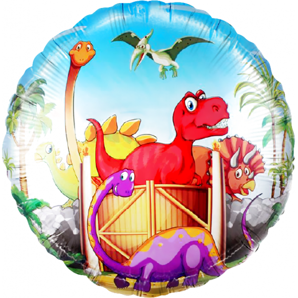 Шар круглый Динозаврики