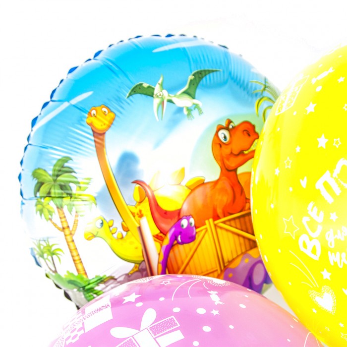 Шар круглый Динозаврики