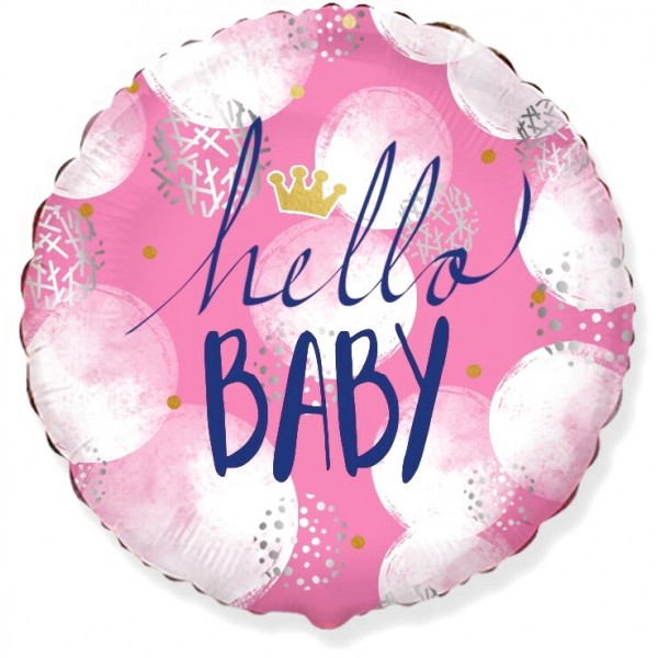 Шар круглый Привет, Малышка! (корона для принцессы)