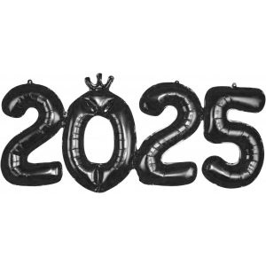 Шар Мини-цифра 2025 цвет Черный