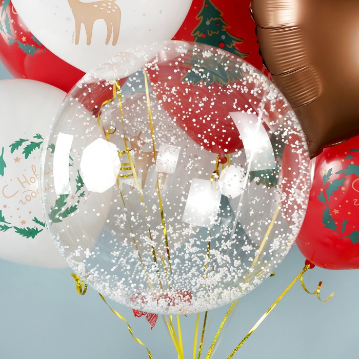 Шар С Новым Годом! Белый и Красный