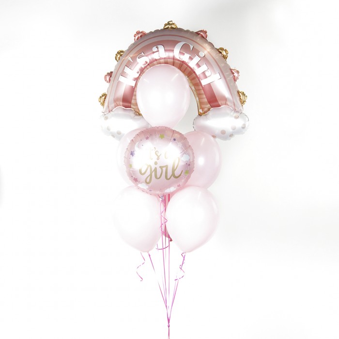 Шар круглый "Это Девочка"