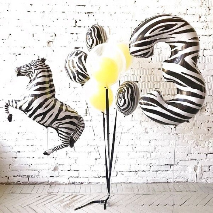 Шар Зебра 107 см