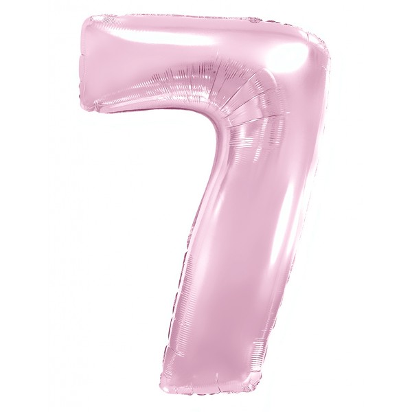 Шар фольгированный розовый макарунс цифра 7