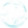 Шар круг Deco Bubble, Бирюзовые перья