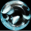 Шар круг Deco Bubble, Бирюзовые перья
