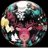 Шар круг Deco Bubble, Новогодний микс, Прозрачный