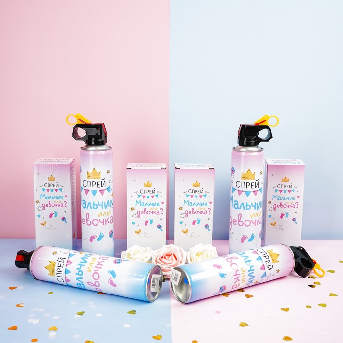 Спрей краска Холи для Гендер Пати голубого цвета