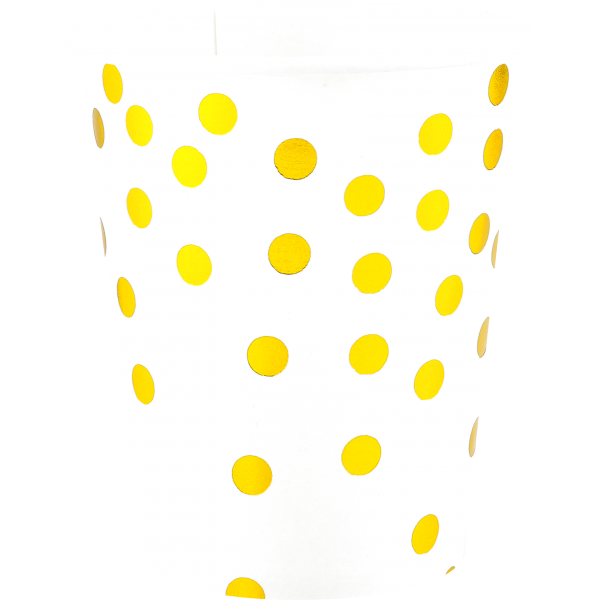 Стаканы Золотое конфетти белые с золотом