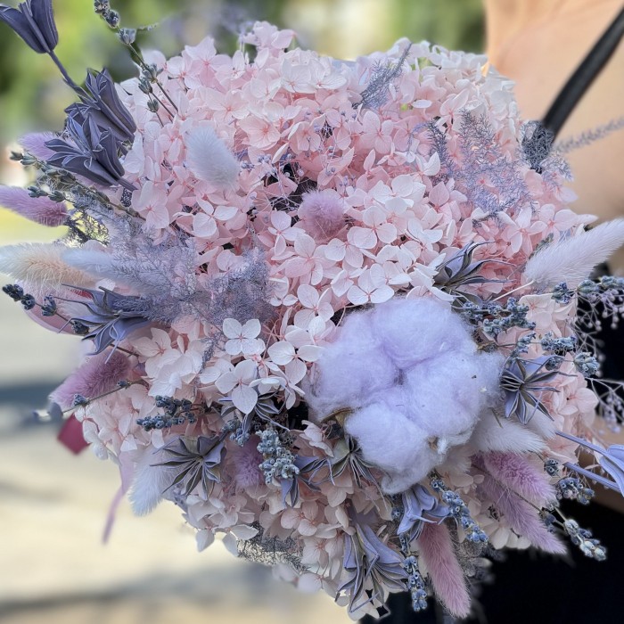 Сухоцветы в коробке Романтичный Вечер