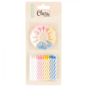 Свечи Цветные полоски