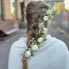 Украшение из цветов для прически с кустовой розой Сказочная Ночь