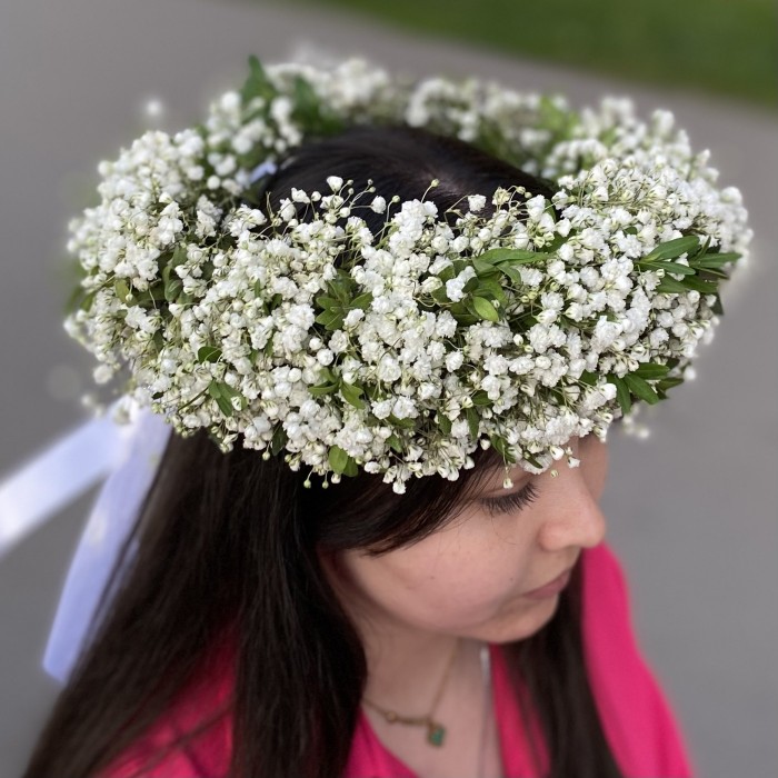 Венок из гипсофилы белый