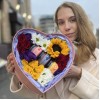 Яркая коробка Сердце с медом Любимой Маме