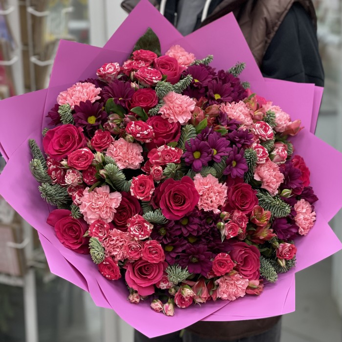 Яркий букет Малиновый Рай