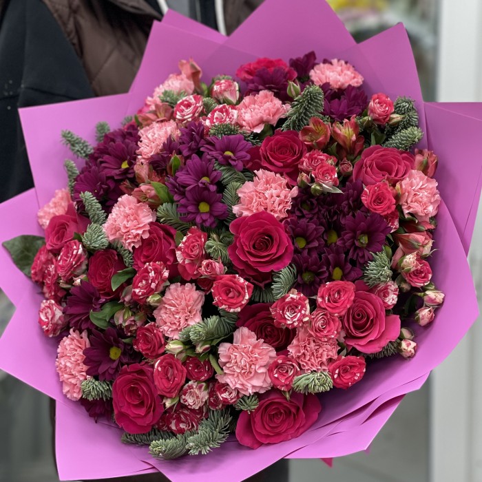 Яркий букет Малиновый Рай