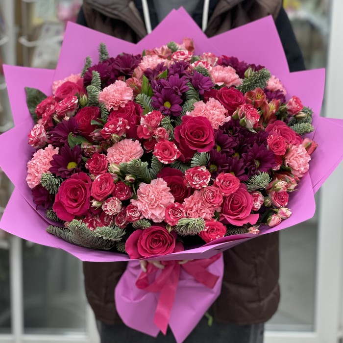 Яркий букет Малиновый Рай