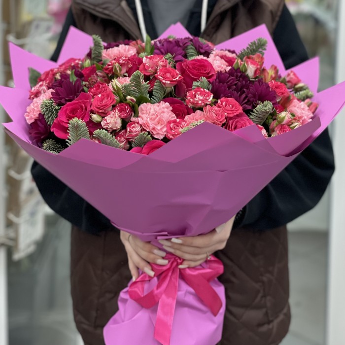 Яркий букет Малиновый Рай