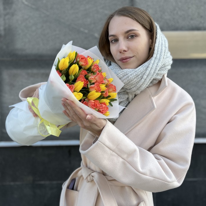 Яркий букет для Мамочки