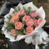 Зимний букет из 3 кустовых пионовидных роз Джульетта