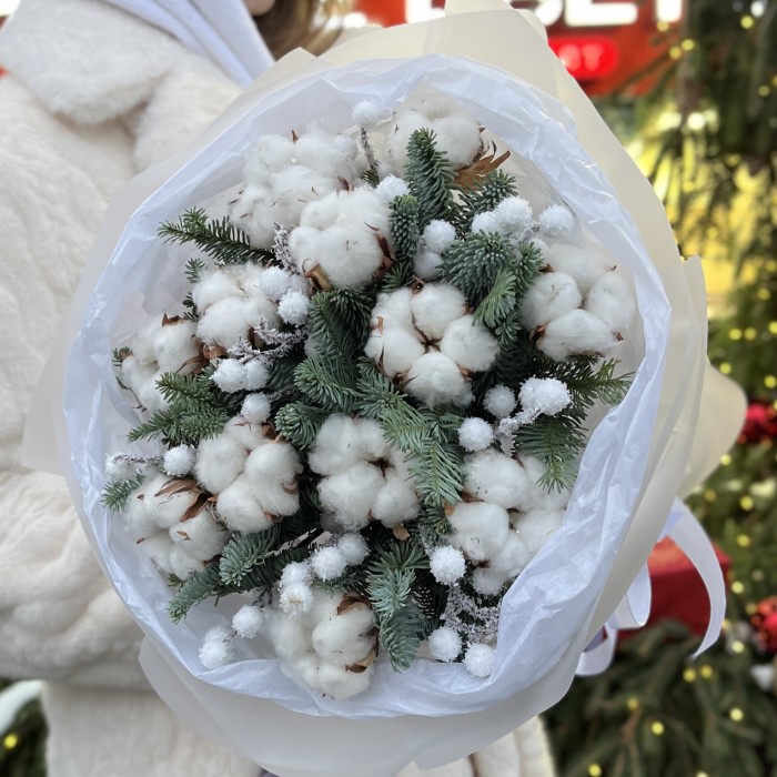 Зимний букет с хлопком Метель