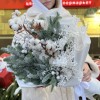Зимний букет с хлопком Снежная королева