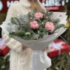 Зимний букет с розовым хлопком