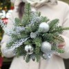 Зимняя настольная композиция серебряном цвете