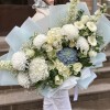 Авторский букет Сказочный лес с гортензией и хризантемой