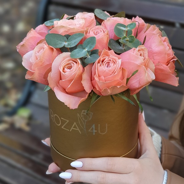 Пионовидная Кахала в золотой коробке