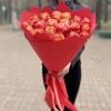 Букет красно-оранжевых роз 3Д