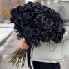 Траурный букет черных роз
