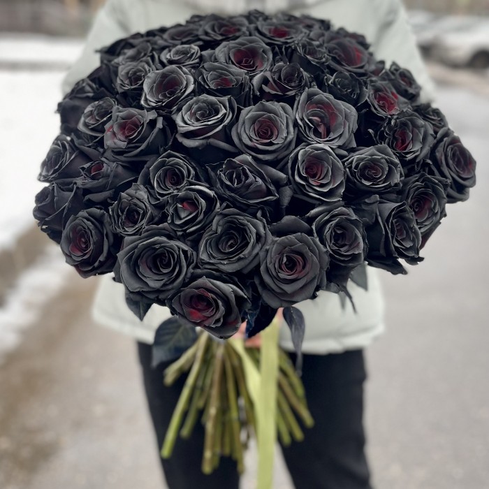 Черная роза Эквадор 60 см