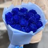 15 синих роз 70 см