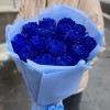 15 синих роз 70 см