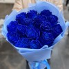 15 синих роз 70 см