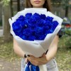 25 синих роз 70 см
