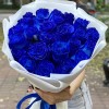 25 синих роз 70 см