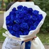 25 синих роз 70 см