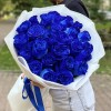 25 синих роз 70 см