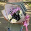 Букет с розами и брассикой Переменка