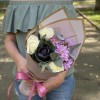 Букет с розами и брассикой Переменка