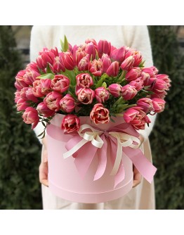 101 тюльпан в коробке