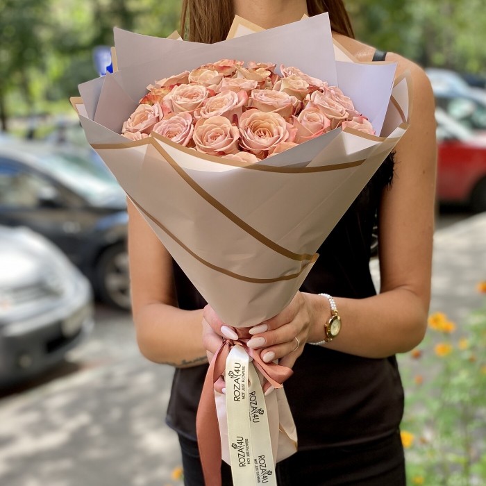 Букет роз Капучино