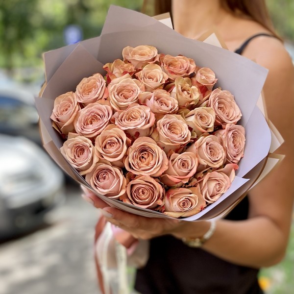 Букет роз Капучино