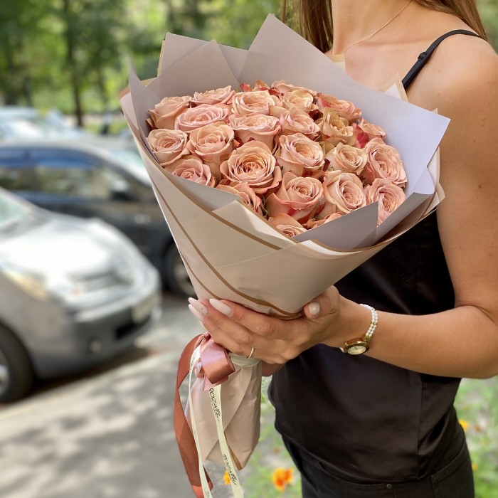 Букет роз Капучино